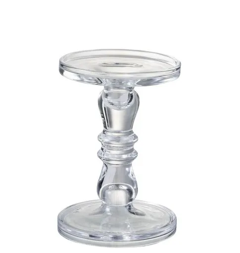 Skleněný transparentní svícen Leti small - Ø 13*19cm 96669