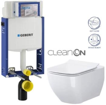 GEBERIT KOMBIFIX ECO, nádržka UP 320 bez tlačítka + WC CERSANIT VIRGO CLEANON + SEDÁTKO 110.302.00.5 ME1