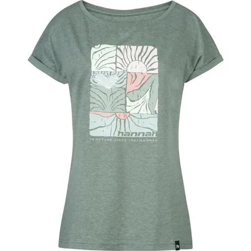 Hannah CHILLI Dámské tričko, světle zelená, velikost