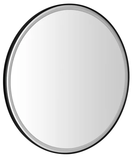 SAPHO KADRIS kulaté zrcadlo s LED osvětlením ø 100cm, černá mat KD100