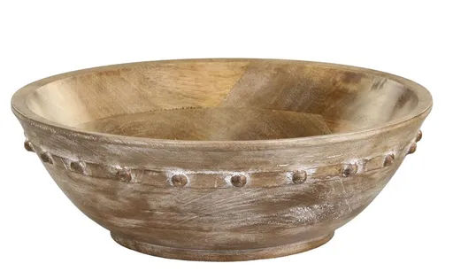 Dřevěná servírovací mísa z mangového dřeva Tours Bowl - Ø 30*9 cm / 3,5L Chic Antique