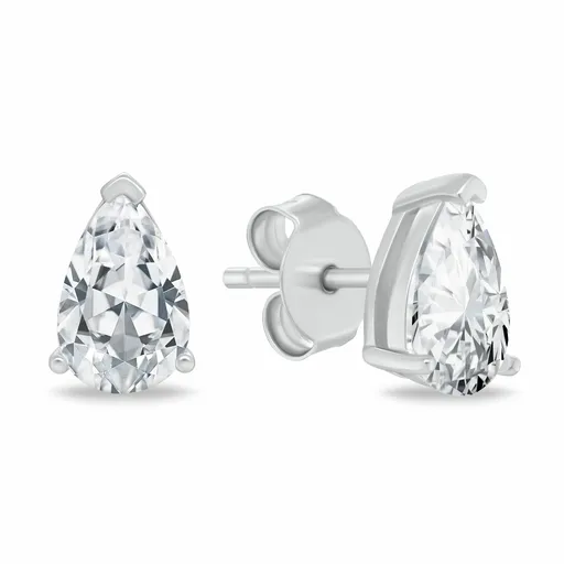 Brilio Silver Třpytivé stříbrné náušnice Kapka EA1185W