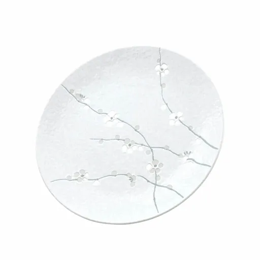 Jídelní talíř WHITE BLOSSOM 28 cm, bílá, keramika, MIJ