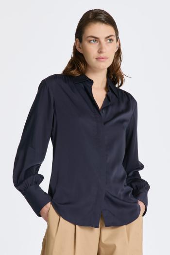 KOŠILE GANT REGULAR SATIN SHIRT EVENING BLUE