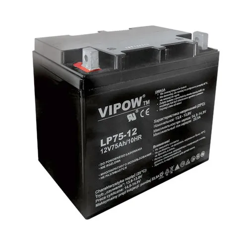Baterie olověná 12V 75Ah VIPOW BAT0224