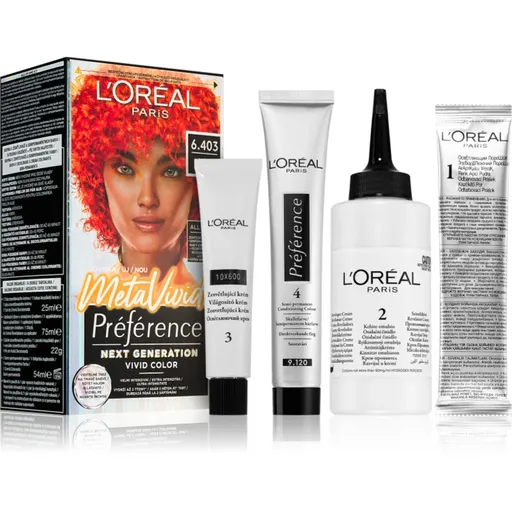 L’Oréal Paris Préférence Meta Vivids semipermanentní barva na vlasy odstín 6.403 Meta Coral 1 ks