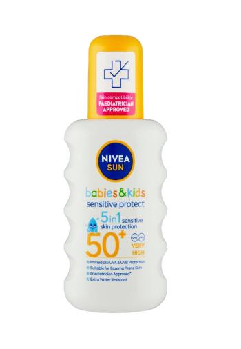 Nivea SUN Sensitive OF50+ dětský opalovací sprej 200 ml