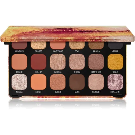 Makeup Revolution Forever Flawless paleta očních stínů odstín Bronze Temptation 18x1.1 g