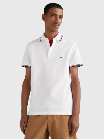 Tommy Hilfiger pánské bílé polo - XL (YBR)