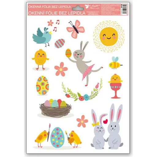 Okenní fólie Veselé Velikonoce 33,5 x 26 cm obrázek 1