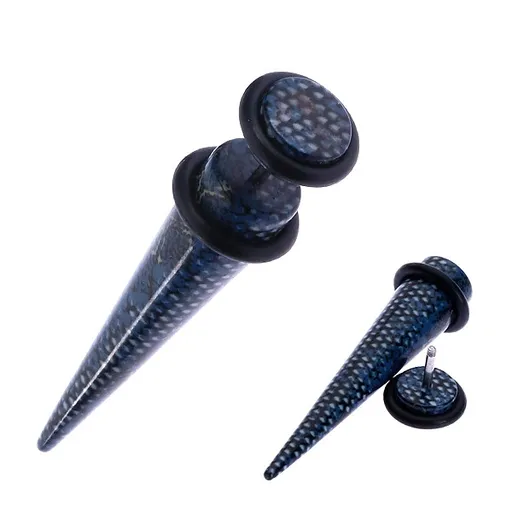 Falešný expander do ucha z akrylu s hadím povrchem