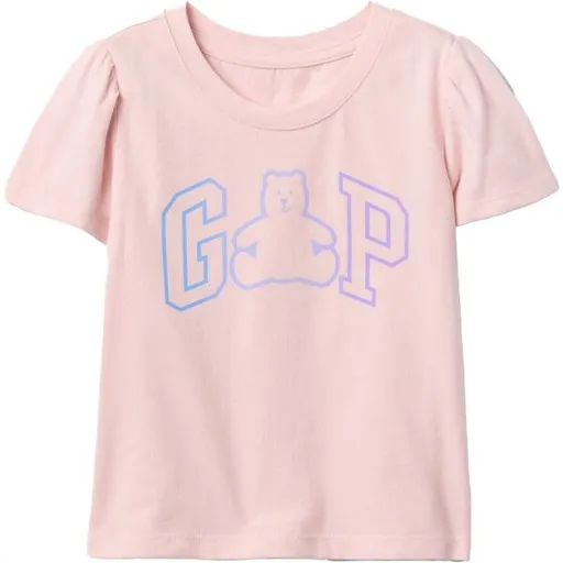 GAP V-FRCH VALUE LOGO Dívčí tričko, růžová, velikost 5Y