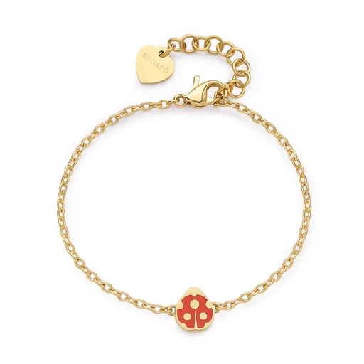 S'Agapõ Pozlacený náramek Beruška Click SCK267
