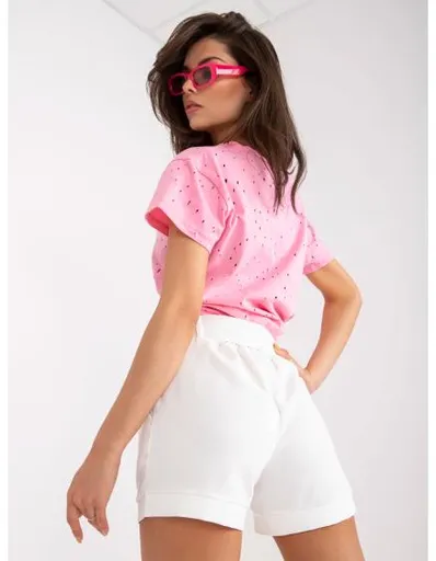 Dámské šortky s páskem a kapsami ALVARA bílé