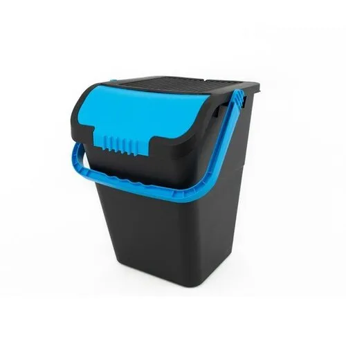 Odpadkový koš na tříděný odpad Practic, 35 l, modré víko