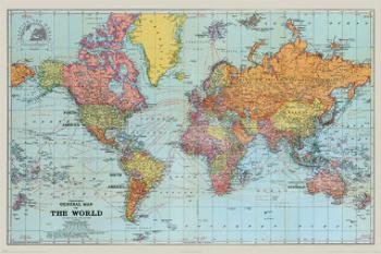 Plakát Stanfords General Map Of The World - Colour