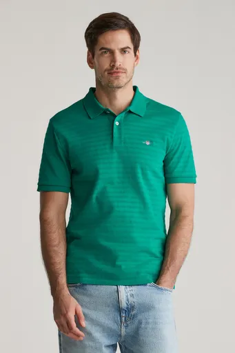 POLOKOŠILE GANT TEXTURE STRIPE POLO DEEP GREEN