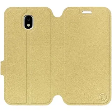 Flip pouzdro na mobil Samsung Galaxy J5 2017 v provedení  Gold&Gray s šedým vnitřkem (5903226014378)