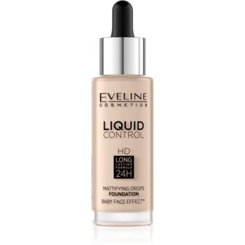 Eveline Cosmetics Liquid Control tekutý make-up s pipetou odstín 010 Light Beige 32 ml