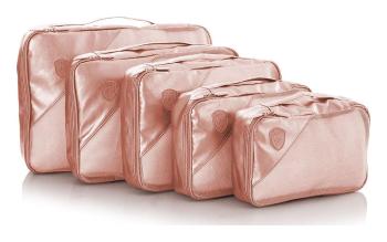 Heys Metallic Packing Cube 5pc Rose Gold