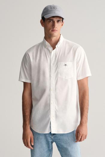 KOŠILE GANT REG POPLIN SS SHIRT WHITE