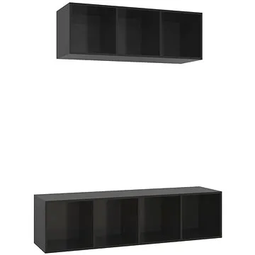 SHUMEE 2 ks černá s vysokým leskem, 3079797 (3079797)