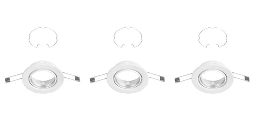 BRILONER 3ks sada vestavné svítidlo, pr. 8,6 cm, bílé BRI 7110-036