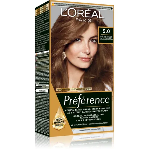 L’Oréal Paris Préférence barva na vlasy odstín 5.0 Light Brown 1 ks