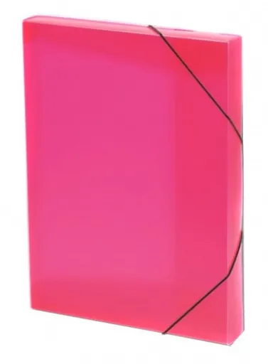 Krabice s gumou Lines průhl. červená