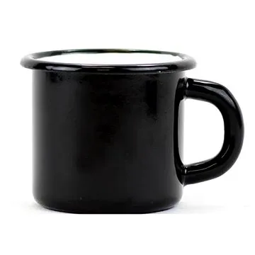 BELIS Smaltovaný hrnek černý 0,35l, O8cm  (8590191154580)