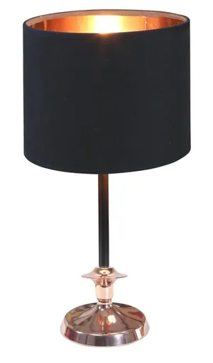 Černá/měděná kancelářská stolní lampa Violino 60W E14