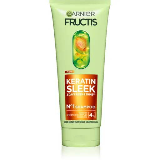 Garnier Fructis Keratin Sleek šampon pro suché a křehké vlasy 200 ml