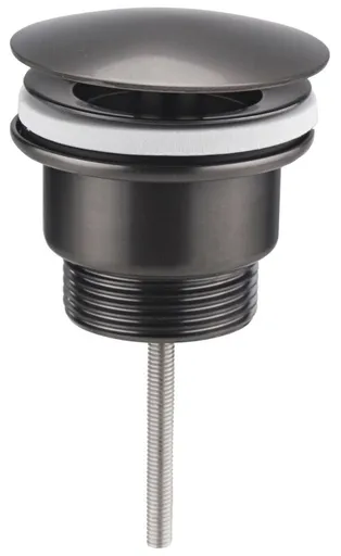 SAPHO Umyvadlová výpust 5/4", neuzavíratelná, velká zátka, 10-55, gun metal 542.742.5GM
