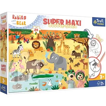 Trefl Oboustranné puzzle Treflíci v ZOO super maxi 24 dílků (41009)