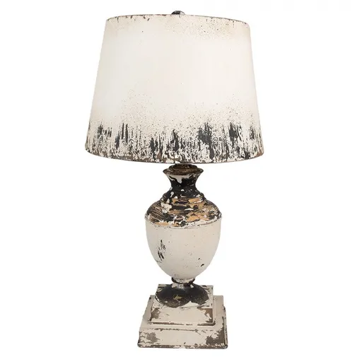 Béžová antik kovová stolní lampa Brocante - Ø 32*60 cm E27/ 1*60W Clayre & Eef