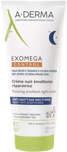 A-DERMA Noční emolienční krém Exomega Control (Emollient Night Cream) 200 ml