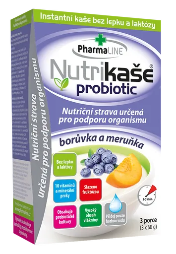 Nutrikaše probiotic meruňka a borůvka 3x60 g