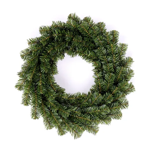 Umělý zelený věnec nezdobený, pr. 40 cm, pr. 40 cm