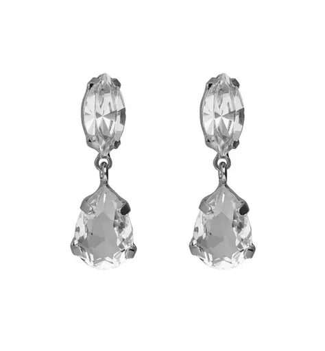 Victoria Cruz Visací stříbrné náušnice s krystaly Lieve A5536-07HT