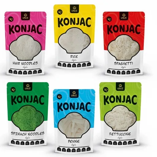 USUI Konjakové těstoviny, výhodný balíček mix 5+1 zdarma
