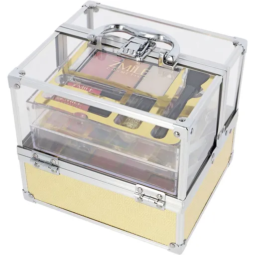 Kosmetický kufřík akrylátový zlatý Glam