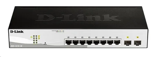 D-Link DGS-1210-10 10-Port Gigabit Smart+ Switch, 8x GbE, 2x SFP, fanless