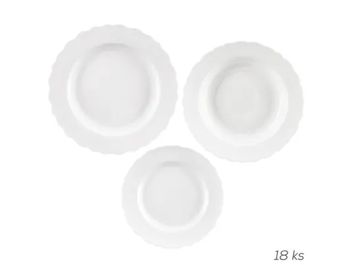 Sada jídelní ORION Mona - rozbaleno - JEN 4x mělké , 2x dezertní a 6x hlubokých