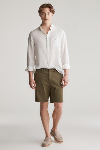 ŠORTKY GANT REG DOBBY CHINO SHORTS JUNIPER GREEN