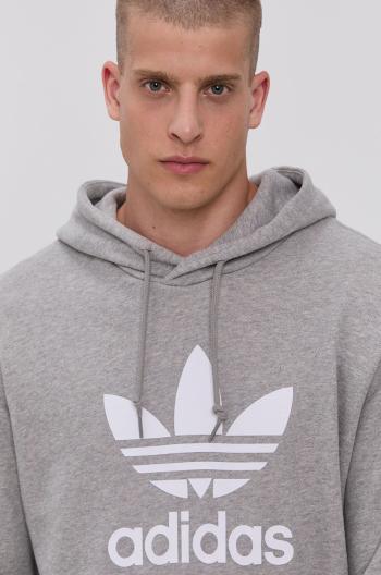 Bavlněná mikina adidas Originals H06669 pánská, šedá barva, s potiskem, H06669-MGREY/WHT