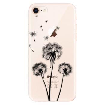 Odolné silikonové pouzdro iSaprio - Three Dandelions - black - iPhone 8