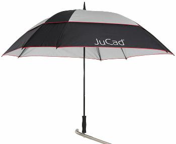 Jucad Windproof With Pin Deštníky Black/Silver/Red