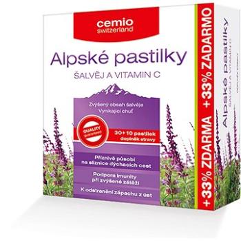 Cemio Alpské pastilky ŠALVĚJ A VITAMIN C, pst. 30+10 (3217842)