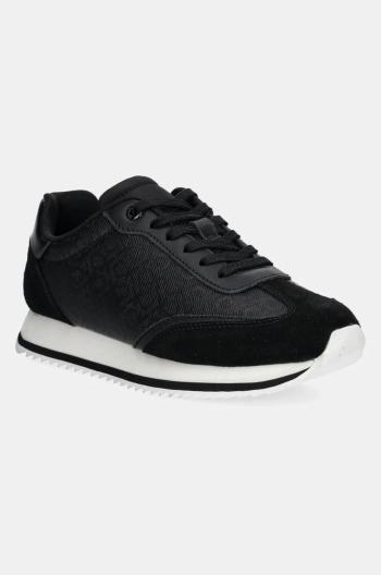 Sneakers boty Calvin Klein RUNNER LACE UP - MONO MIX černá barva, HW0HW02294