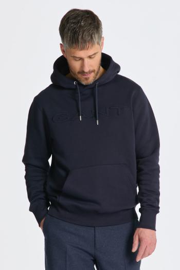 MIKINA GANT EMBOSSED SWEAT HOODIE EVENING BLUE